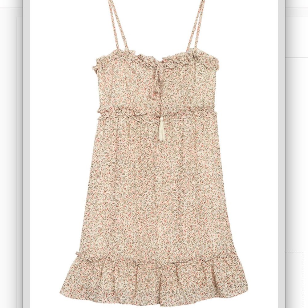 Lush Floral Print Ruffle Hem Dress